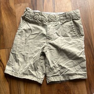 Tan Flat Front Casual Shorts